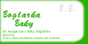 boglarka baky business card